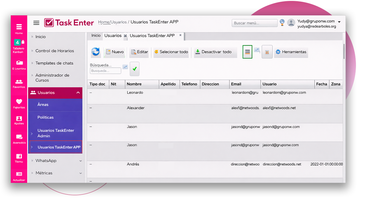 contraseñas control de teletrabajo