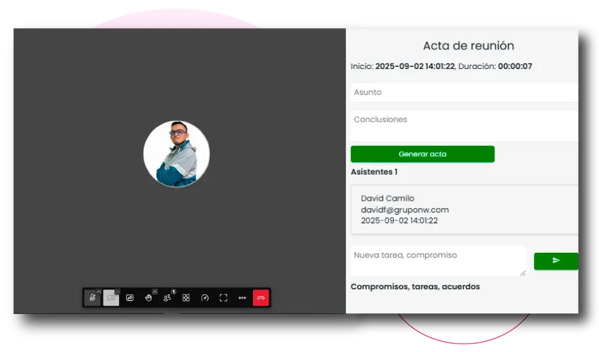 Calendario control de teletrabajo